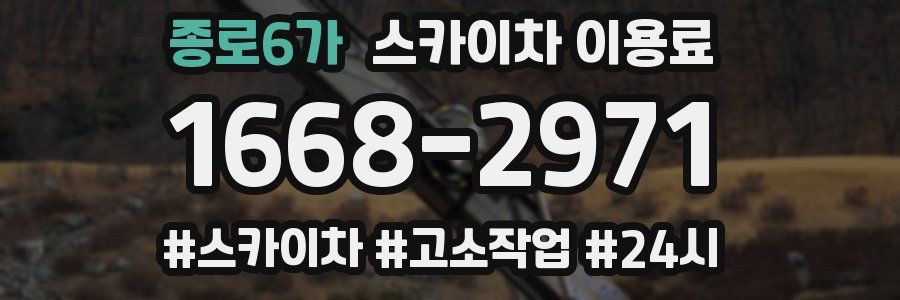 종로6가 스카이차 이용료