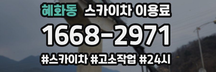 혜화동 스카이차 이용료