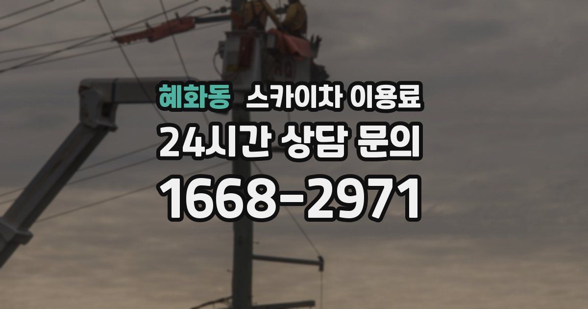 혜화동 스카이차 이용료