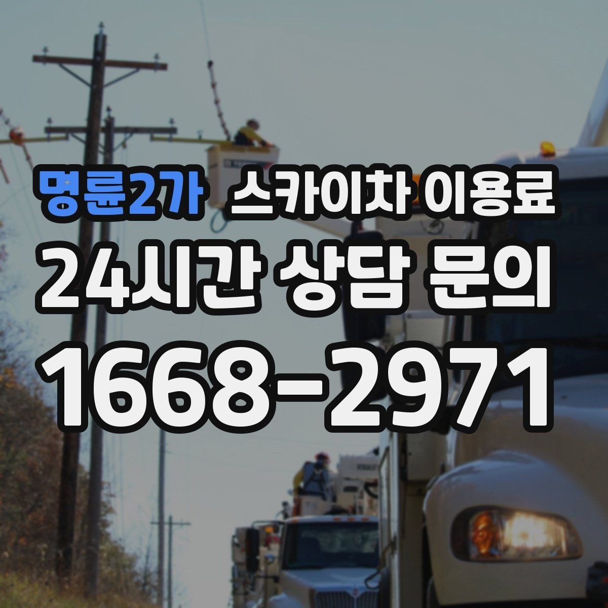 명륜2가 스카이차 이용료 현장 견적이 필요한 대표 사례