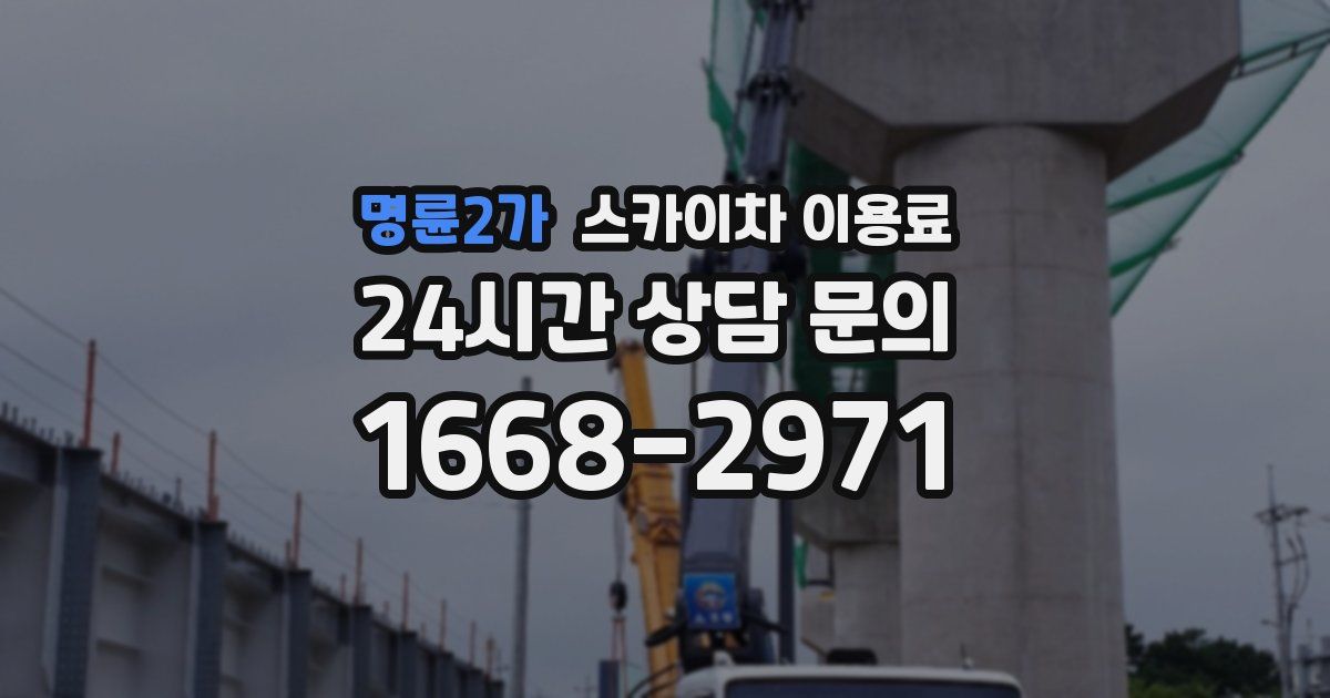명륜2가 스카이차 이용료