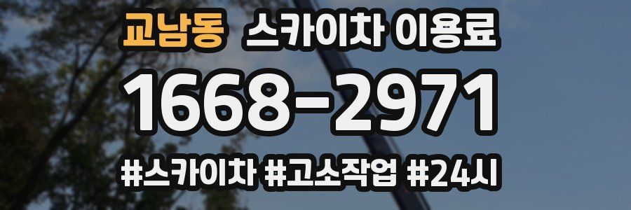 교남동 스카이차 이용료