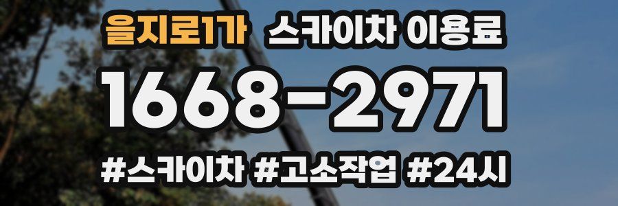 을지로1가 스카이차 이용료