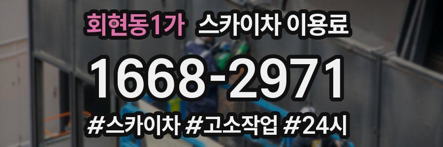 회현동1가 스카이차 이용료