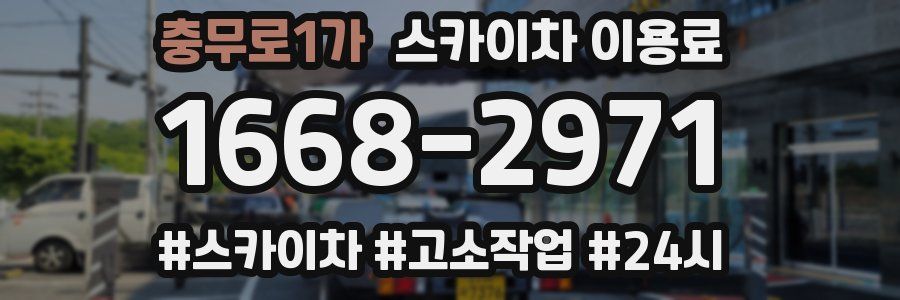 충무로1가 스카이차 이용료