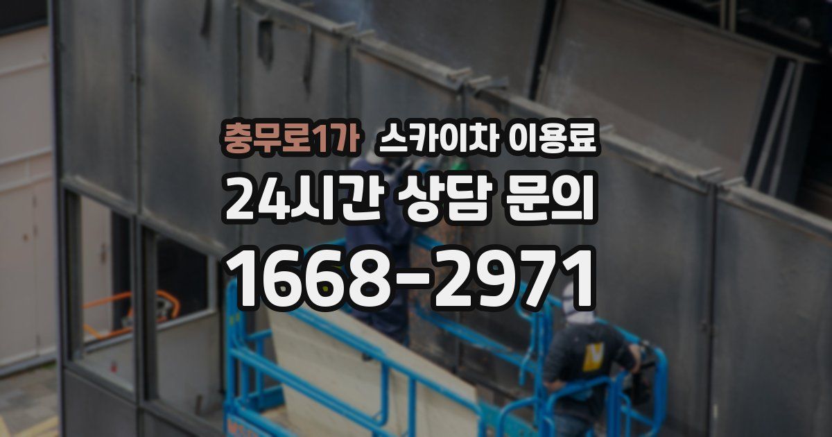 충무로1가 스카이차 이용료