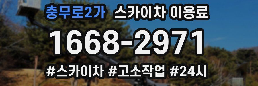 충무로2가 스카이차 이용료