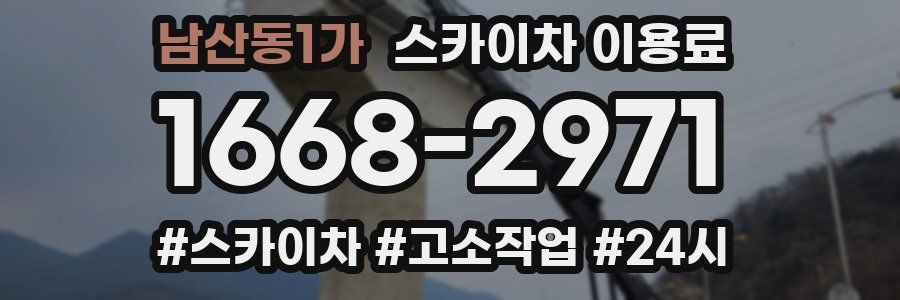 남산동1가 스카이차 이용료