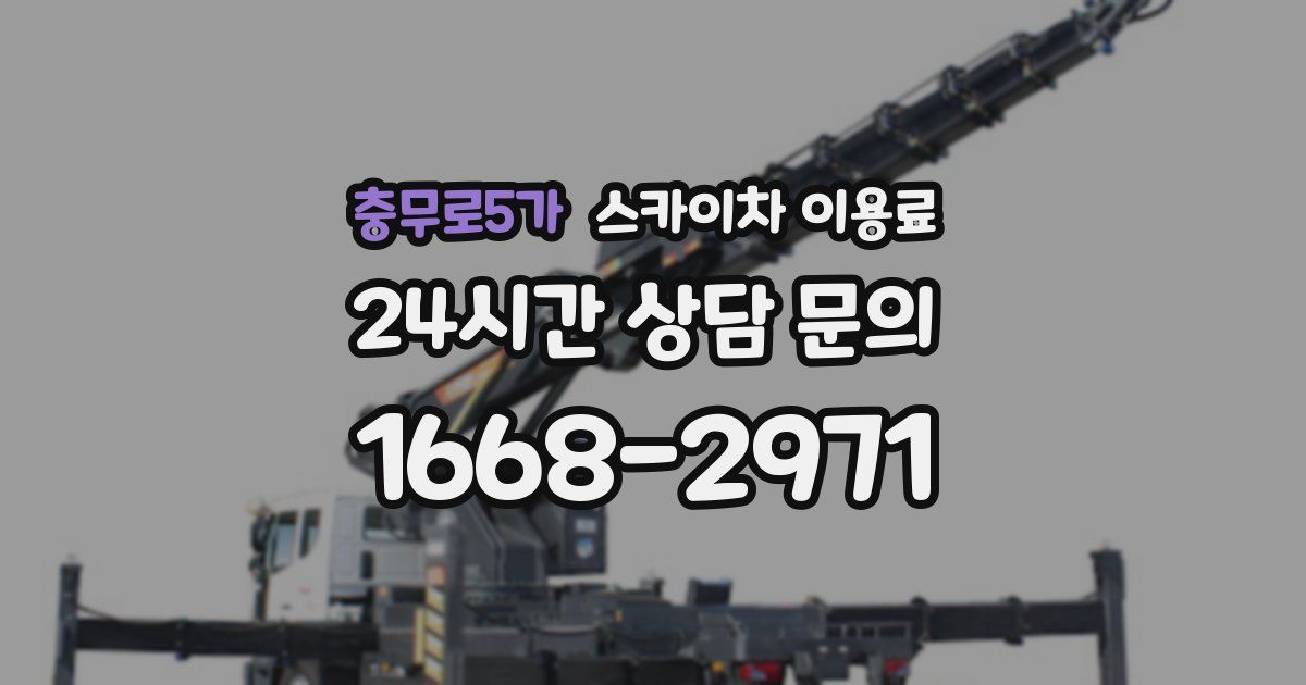 충무로5가 스카이차 이용료