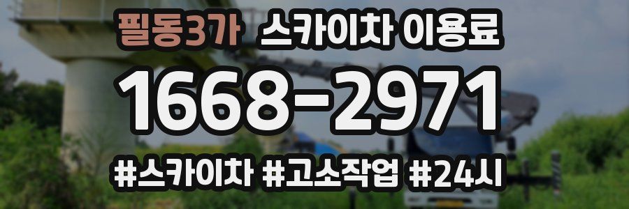 필동3가 스카이차 이용료