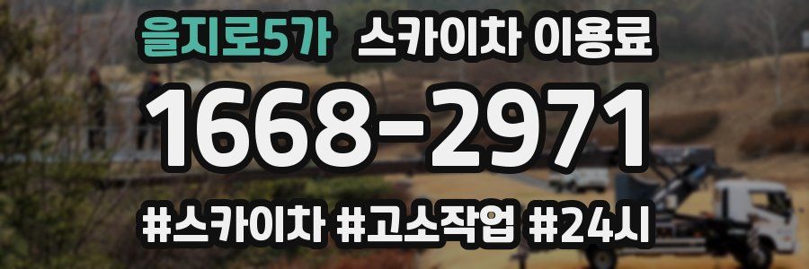 을지로5가 스카이차 이용료