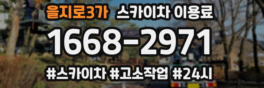 을지로3가 스카이차 이용료