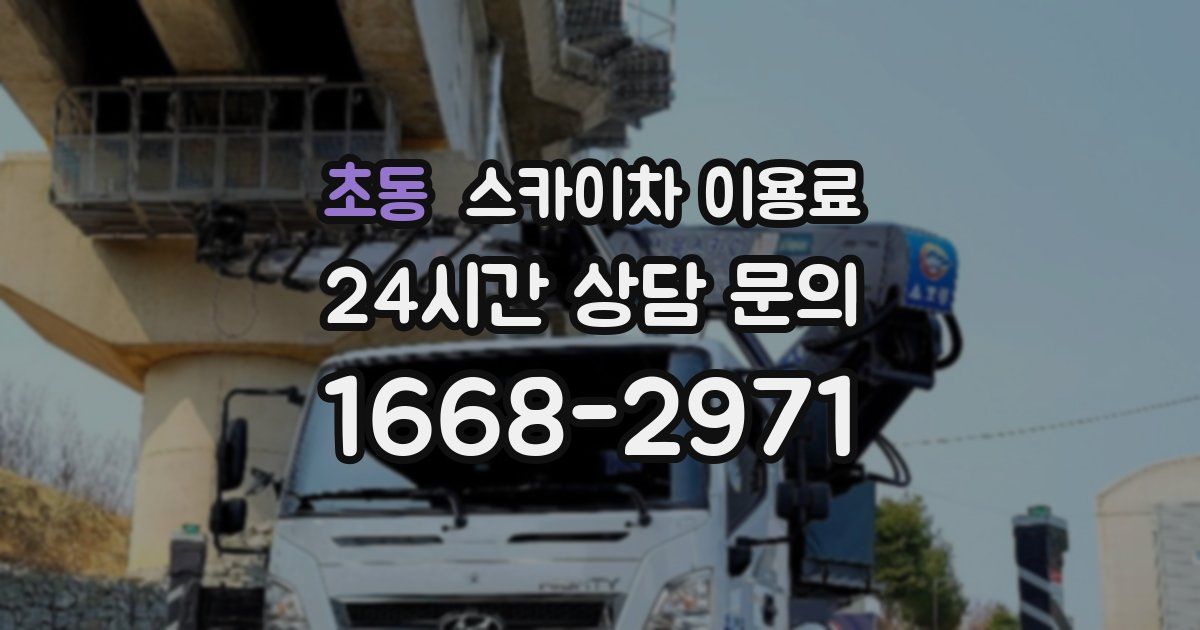 초동 스카이차 이용료