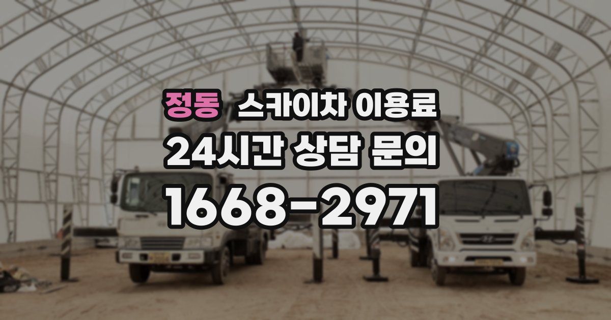 정동 스카이차 이용료