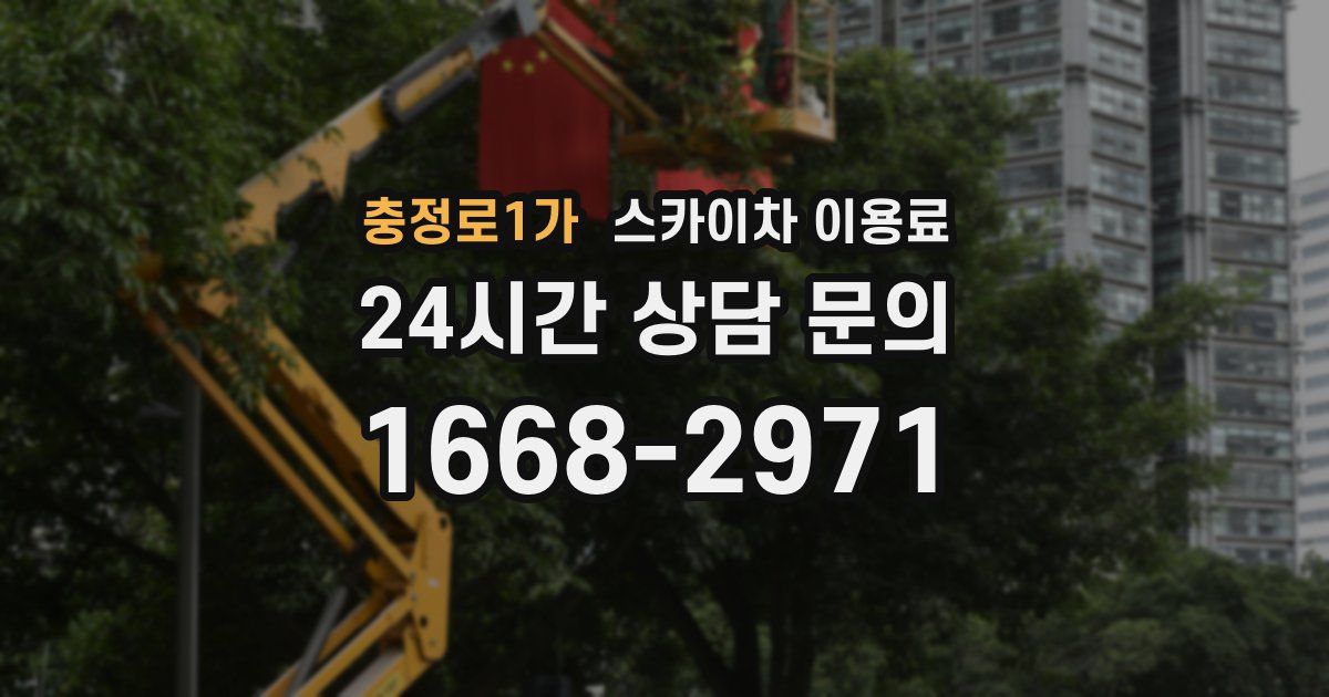 충정로1가 스카이차 이용료