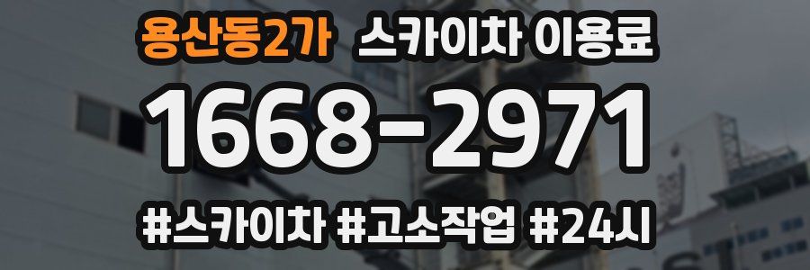 용산동2가 스카이차 이용료