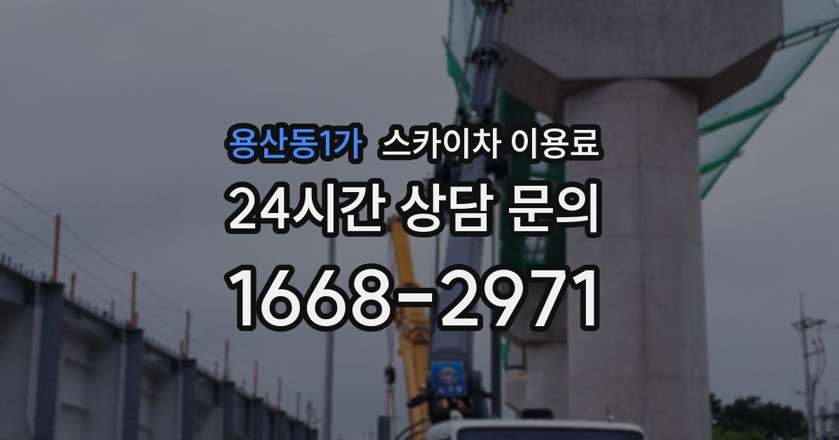 용산동1가 스카이차 이용료