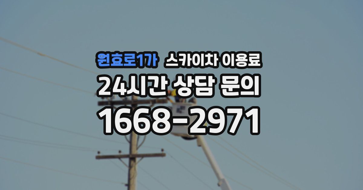 원효로1가 스카이차 이용료