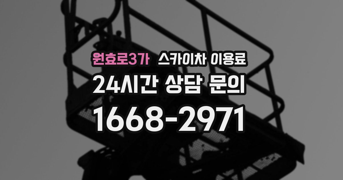 원효로3가 스카이차 이용료