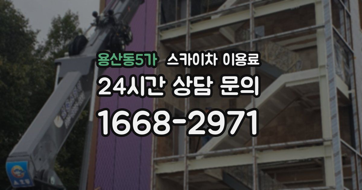 용산동5가 스카이차 이용료