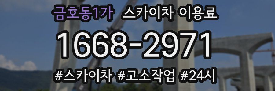 금호동1가 스카이차 이용료