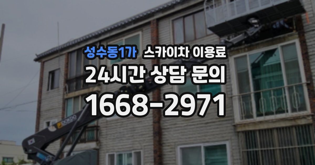 성수동1가 스카이차 이용료