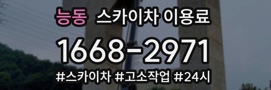 능동 스카이차 이용료