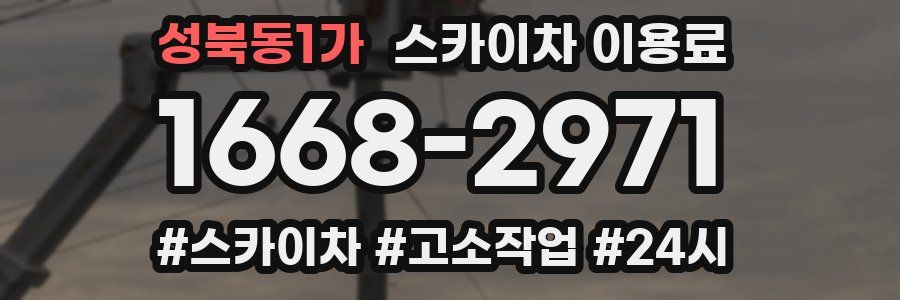 성북동1가 스카이차 이용료