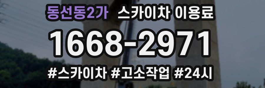 동선동2가 스카이차 이용료