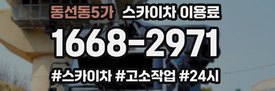 동선동5가 스카이차 이용료