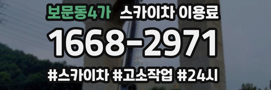 보문동4가 스카이차 이용료