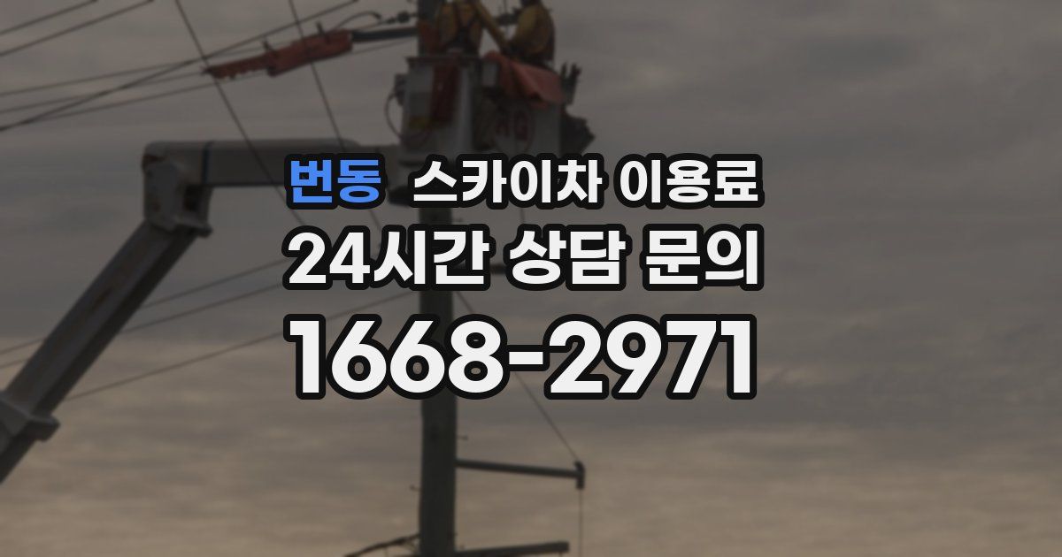 번동 스카이차 이용료