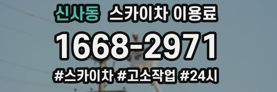 신사동 스카이차 이용료