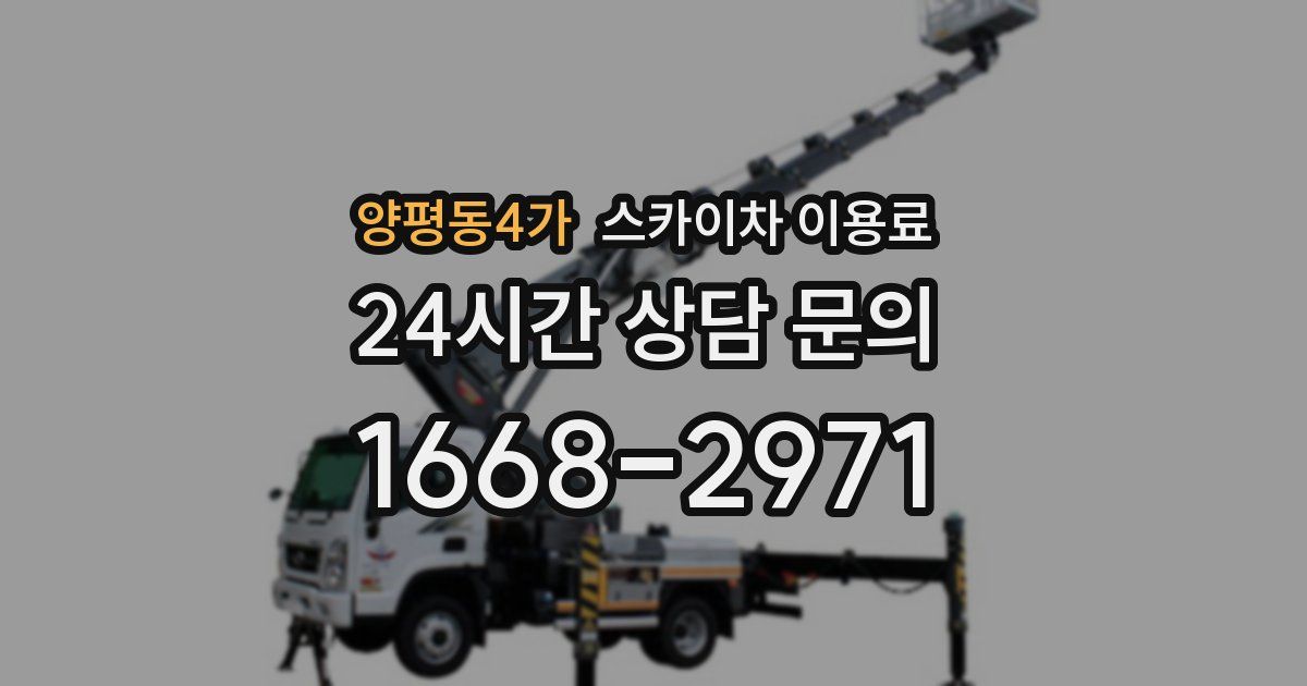 양평동4가 스카이차 이용료
