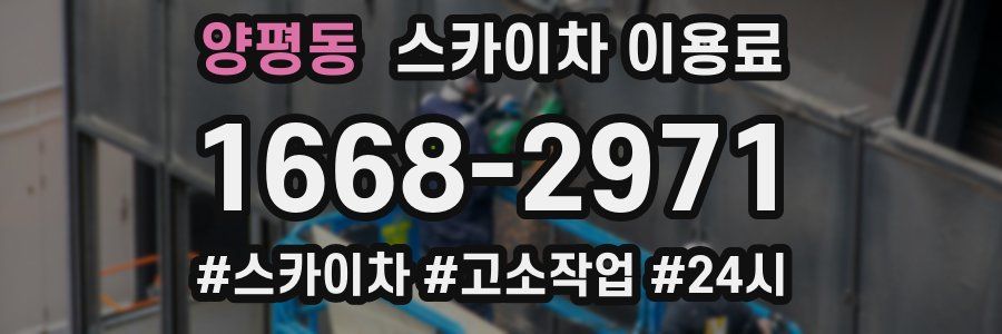 양평동 스카이차 이용료
