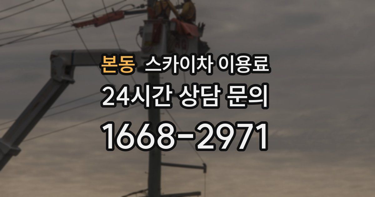 본동 스카이차 이용료