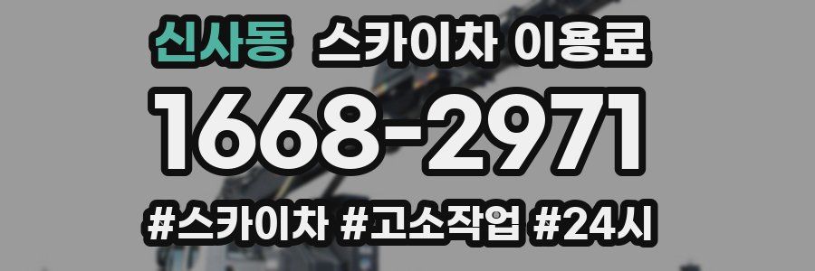 신사동 스카이차 이용료