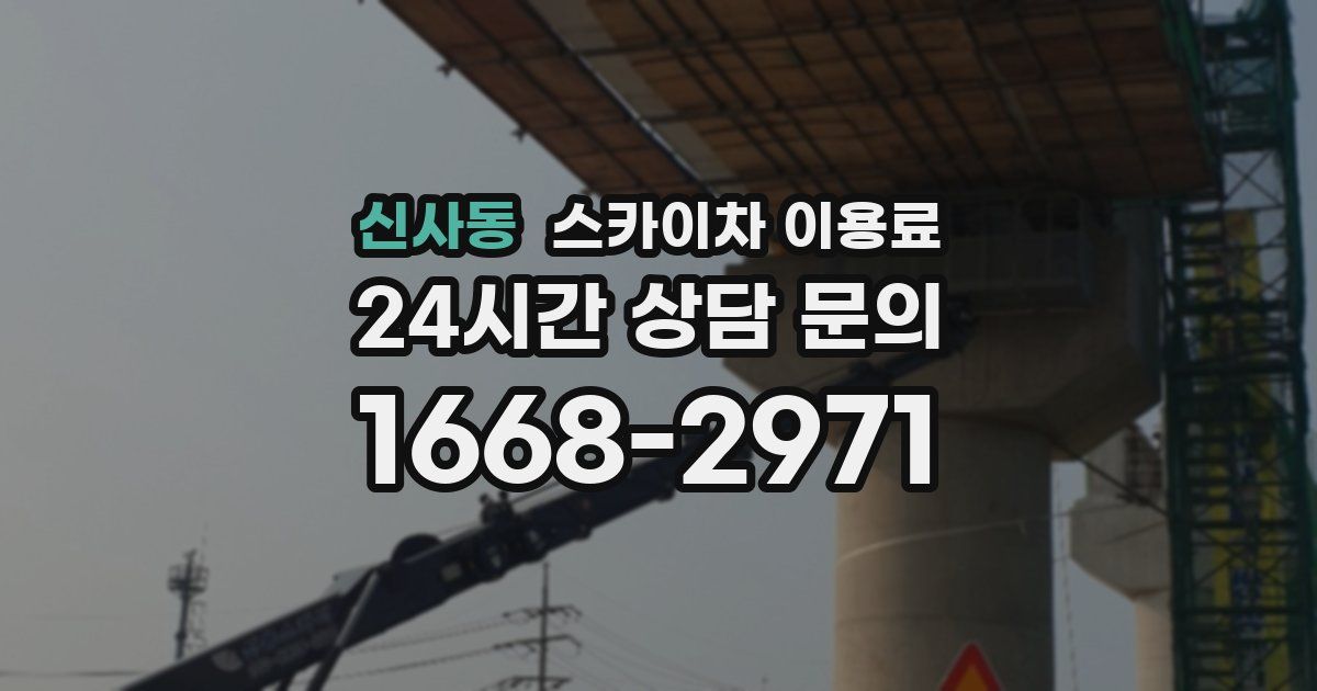 신사동 스카이차 이용료