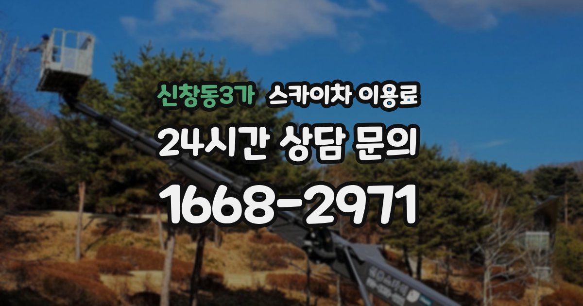 신창동3가 스카이차 이용료