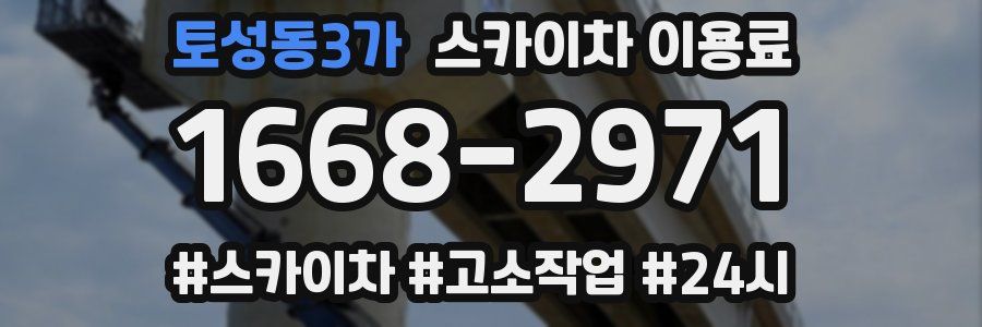토성동3가 스카이차 이용료