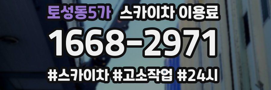 토성동5가 스카이차 이용료