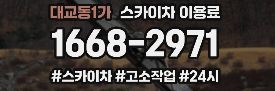대교동1가 스카이차 이용료