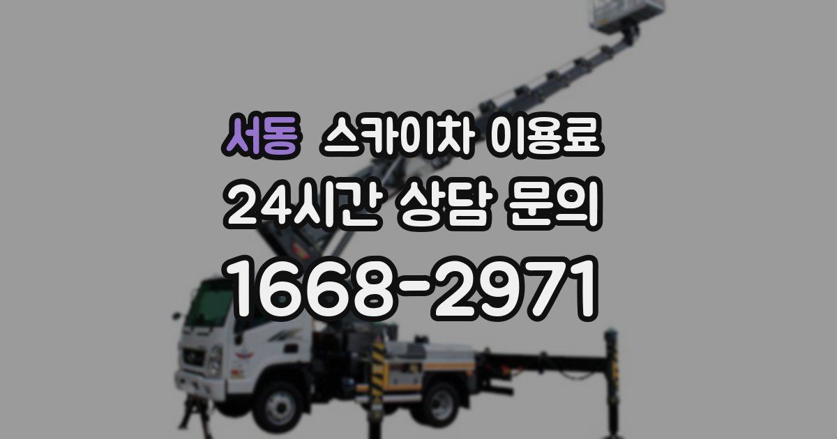 서동 스카이차 이용료