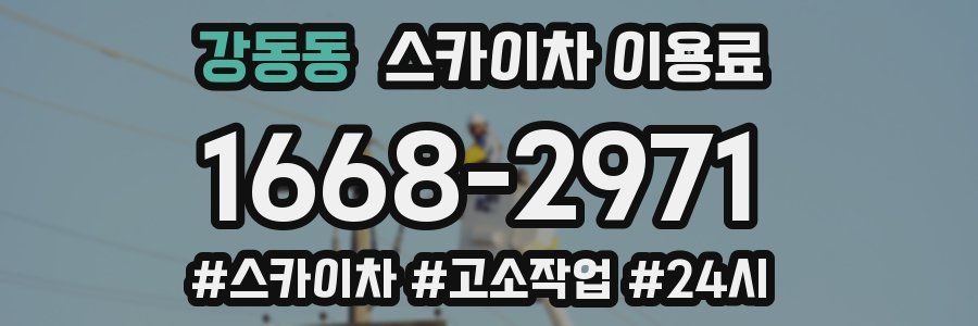 강동동 스카이차 이용료