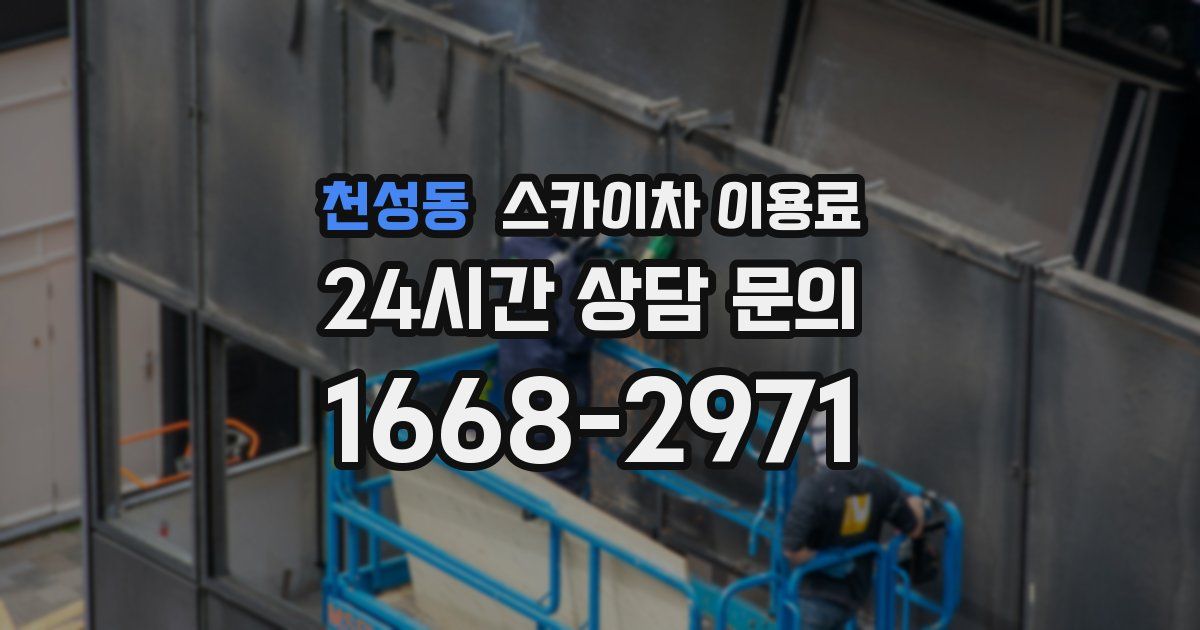 천성동 스카이차 이용료