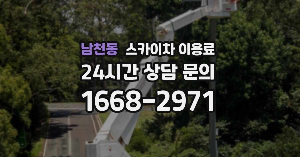 남천동 스카이차 이용료