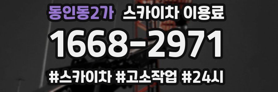 동인동2가 스카이차 이용료