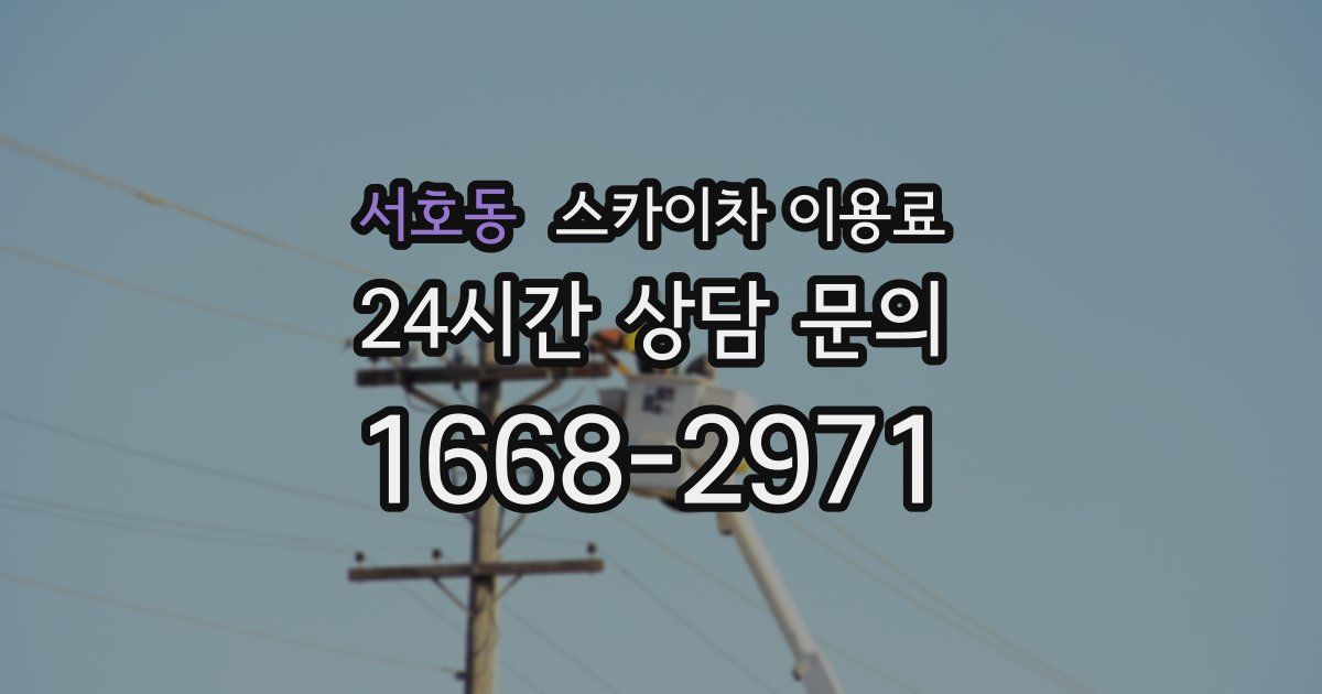 서호동 스카이차 이용료