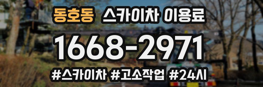 동호동 스카이차 이용료