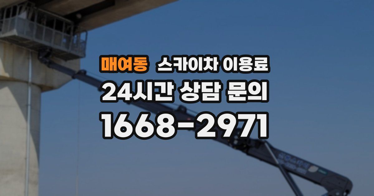 매여동 스카이차 이용료